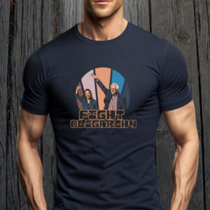Political Revolution, Bernie Sanders AOC Fight Oligarchy Anti Trump Musk Fascism T-Shirt