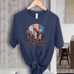 Political Revolution, Bernie Sanders AOC Fight Oligarchy Anti Trump Musk Fascism T-Shirt