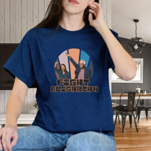 Political Revolution, Bernie Sanders AOC Fight Oligarchy Anti Trump Musk Fascism T-Shirt