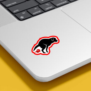 Pooping Dog Anti Trump, Anti MAGA Anti Fascism 2025 Sticker, Car Magnet