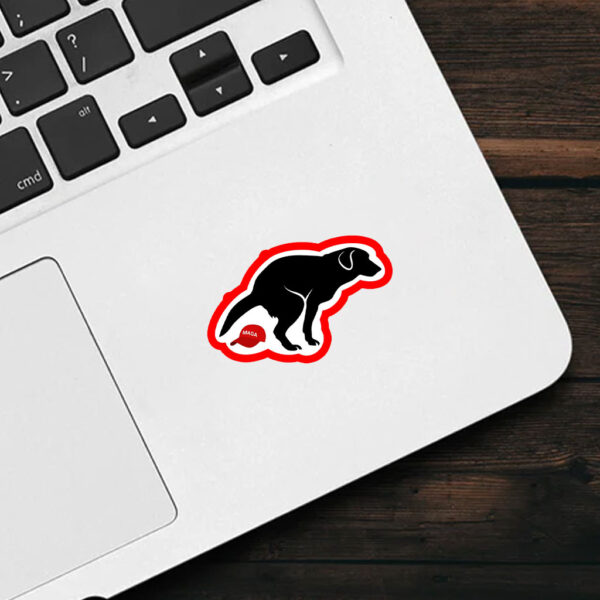 Pooping Dog Anti Trump, Anti MAGA Anti Fascism 2025 Sticker, Car Magnet