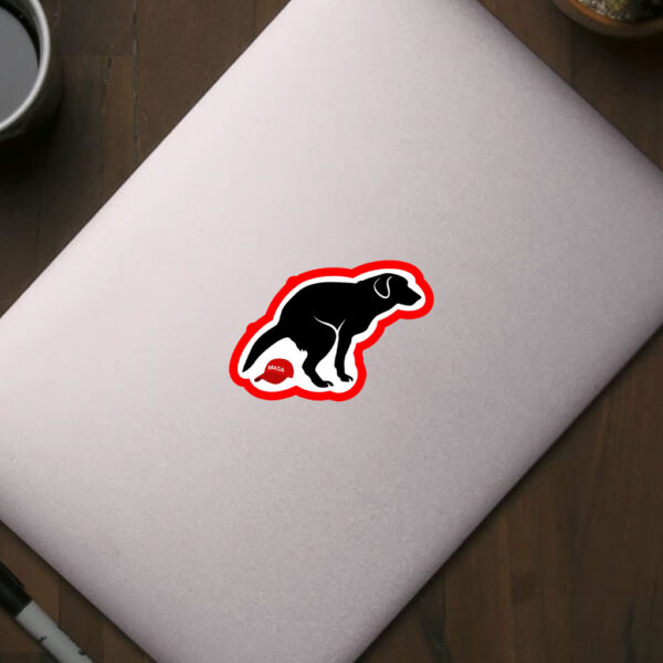 Pooping Dog Anti Trump, Anti MAGA Anti Fascism 2025 Sticker, Car Magnet