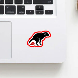 Pooping Dog Anti Trump, Anti MAGA Anti Fascism 2025 Sticker, Car Magnet