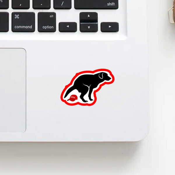 Pooping Dog Anti Trump, Anti MAGA Anti Fascism 2025 Sticker, Car Magnet