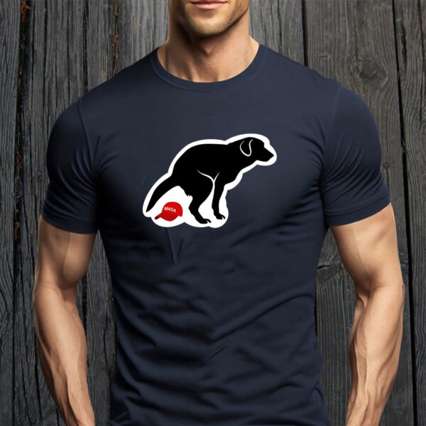 Pooping Dog Anti Trump, Anti MAGA Anti Fascism 2025 T-Shirt