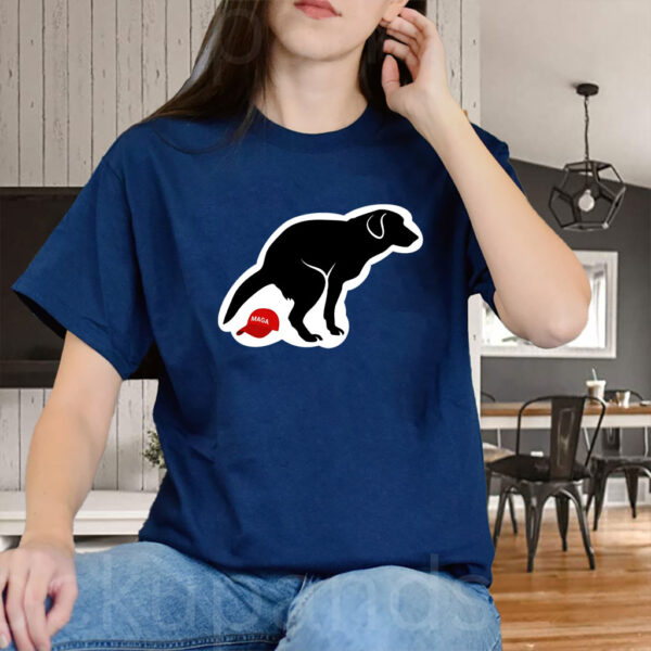 Pooping Dog Anti Trump, Anti MAGA Anti Fascism 2025 T-Shirt