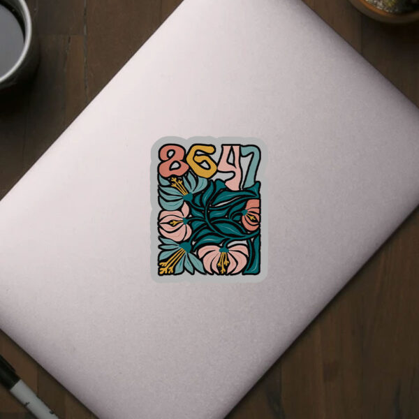 Pro Immigration, Anti Trump 86 47 Floral Boho Style Sticker, Car Magnet