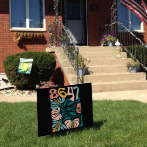 Pro Immigration, Anti Trump 86 47 Floral Boho Style Yard Sign