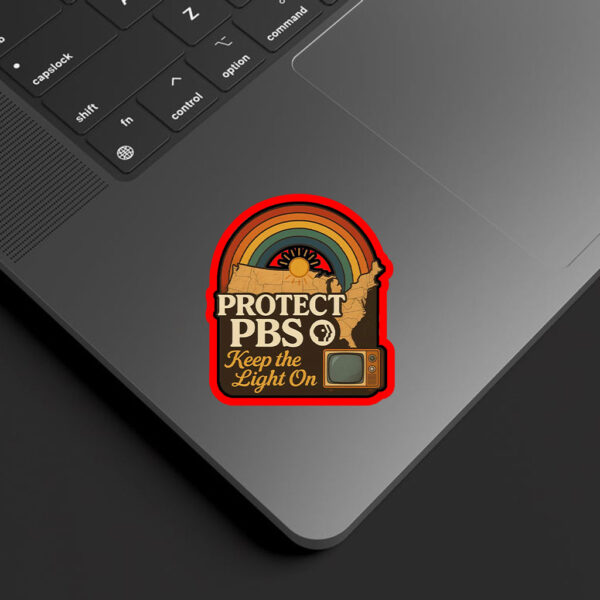 Protect PBS Keep The Light On - Retro PBS Protect Sticker, Car Magnet