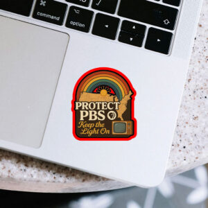 Protect PBS Keep The Light On - Retro PBS Protect Sticker, Car Magnet
