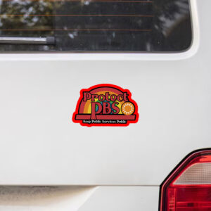 Protect PBS Koop Public Services Public - Protect PBS Rainbow 2025 Sticker, Car Magnet