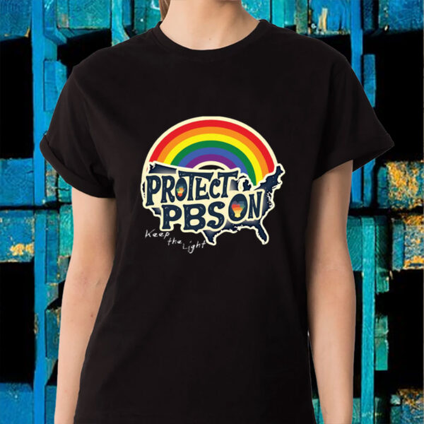 Protect PBS Save Public Broadcasting, Keep The Light 2025 T-Shirt