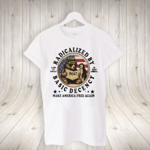 Radicalized By Basic Decency Hands Off Democracy No Kings America Make America Free Again T-Shirt