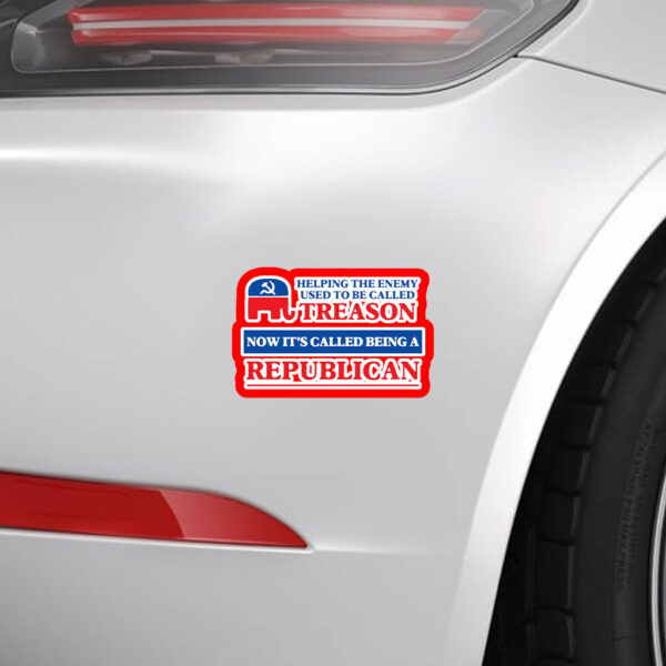 Republicans Treason Anti-trump Sticker, Car Magnet