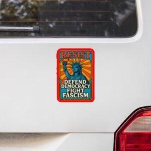 Resistance Nope To Fascism - Defend Democracy Fight Fascism 2025 Sticker, Car Magnet