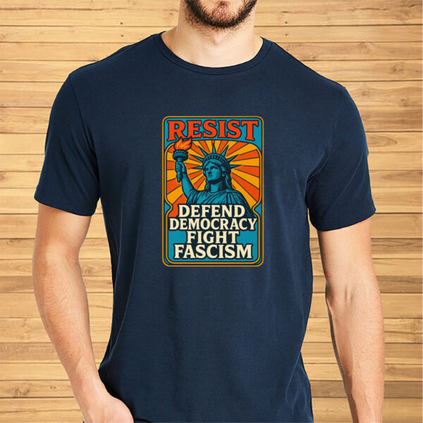 Resistance Nope To Fascism - Defend Democracy Fight Fascism 2025 T-Shirt