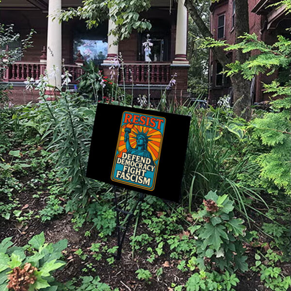 Resistance Nope To Fascism - Defend Democracy Fight Fascism 2025 Yard Sign