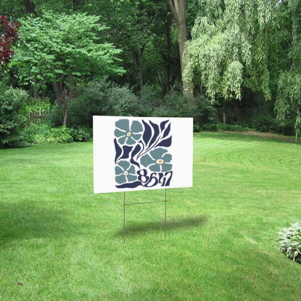 Retro 8647 Anti Trump, Anti Trump 86 47 Floral Boho Style Yard Sign
