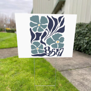 Retro 8647 Anti Trump, Anti Trump 86 47 Floral Boho Style Yard Sign