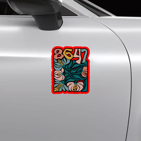 Retro 8647 Anti Trump - Funny Liberal Sticker, Car Magnet