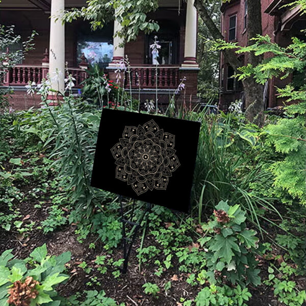 Scubtle Anti Fascist FDT Mandala Anti Trump 2025 Yard Sign