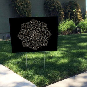 Scubtle Anti Fascist FDT Mandala Anti Trump 2025 Yard Sign