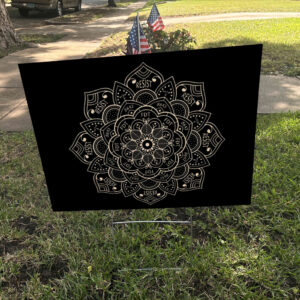 Scubtle Anti Fascist FDT Mandala Anti Trump 2025 Yard Sign