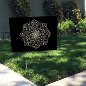 Scubtle Anti Fascist FDT Mandala Anti Trump - 8647 Fck Fascism Yard Sign
