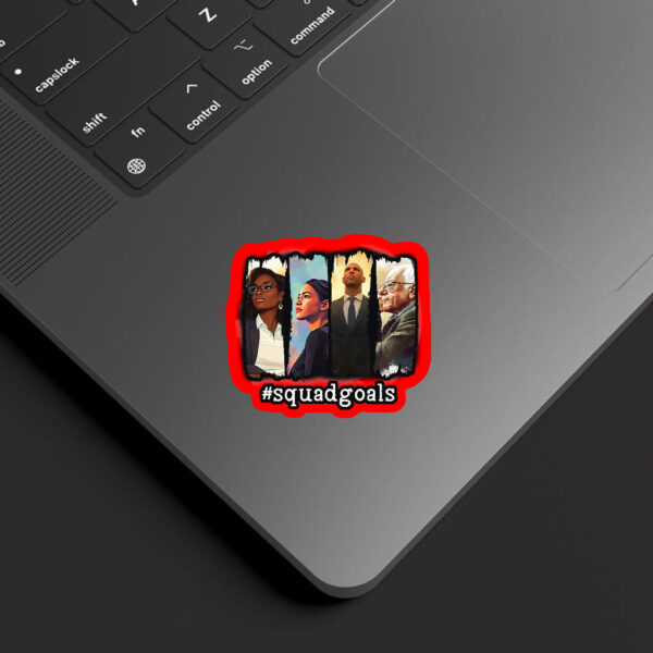 SquadGoals – AOC, Jasmine Crockett, Bernie, Booker 2025 Sticker, Car Magnet