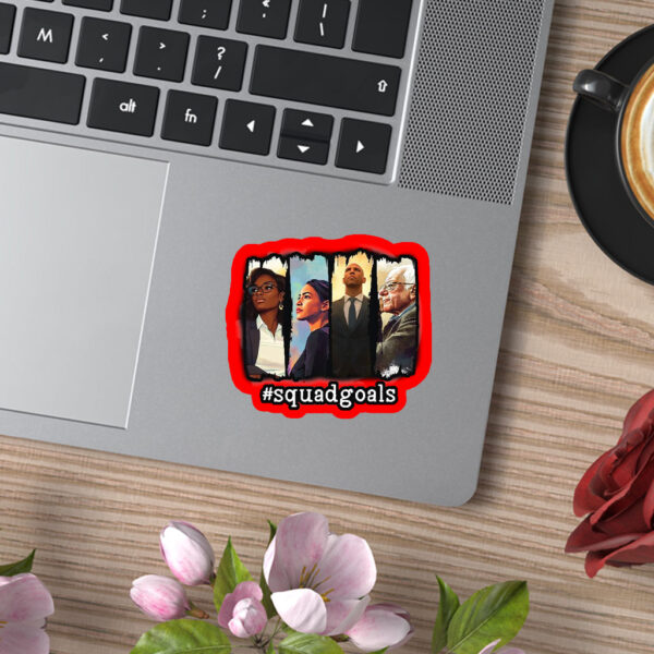 SquadGoals – AOC, Jasmine Crockett, Bernie, Booker 2025 Sticker, Car Magnet