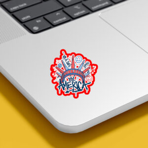 Statue of Liberty, America 4th July Sticker, Car Magnet