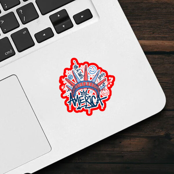 Statue of Liberty, America 4th July Sticker, Car Magnet
