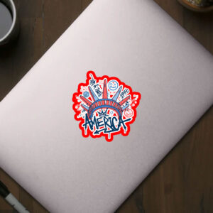 Statue of Liberty, America 4th July Sticker, Car Magnet