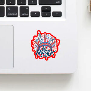 Statue of Liberty, America 4th July Sticker, Car Magnet