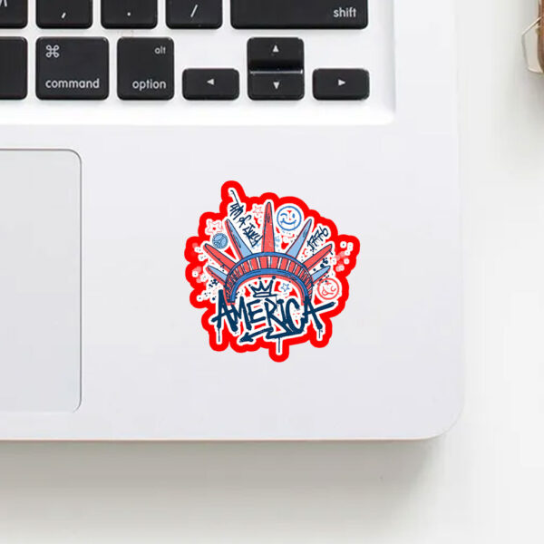 Statue of Liberty, America 4th July Sticker, Car Magnet