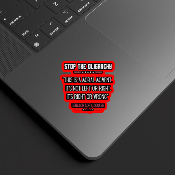Stop The Oligarchy - Senator Cory Booker Sticker, Car Magnet