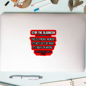 Stop The Oligarchy - Senator Cory Booker Sticker, Car Magnet