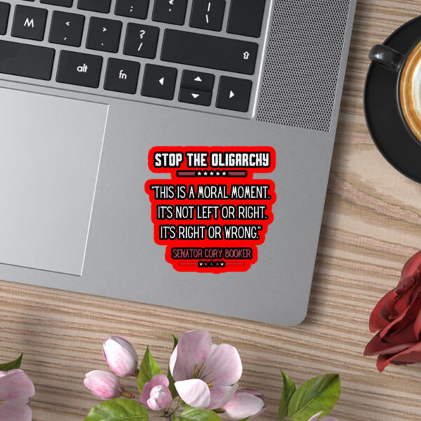 Stop The Oligarchy - Senator Cory Booker Sticker, Car Magnet