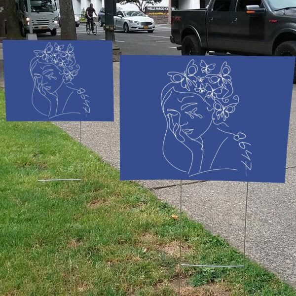 Subtle 8647 Anti Trump, Liberal Political Yard Sign