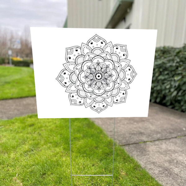 Subtle Anti Fascist FDT Mandala Anti Trump, 8647 Fuck Trump Fascism Yard Sign