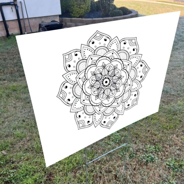 Subtle Anti Fascist FDT Mandala Anti Trump, 8647 Fuck Trump Fascism Yard Sign