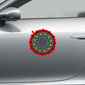 Subtle Anti Fascist FDT Mandala Political Sticker, Car Magnet