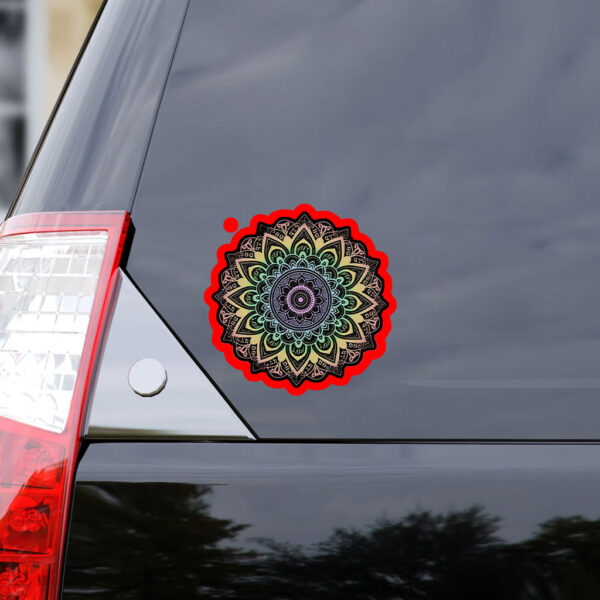 Subtle Anti Fascist FDT Mandala Political Sticker, Car Magnet