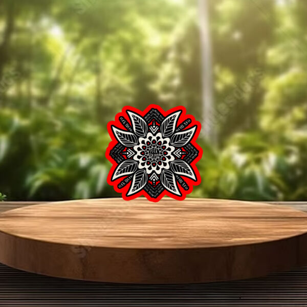 Subtle Anti Fascist FDT Mandala Political Sticker, Car Magnets