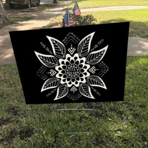 Subtle Anti Fascist FDT Mandala Political Yard Signs