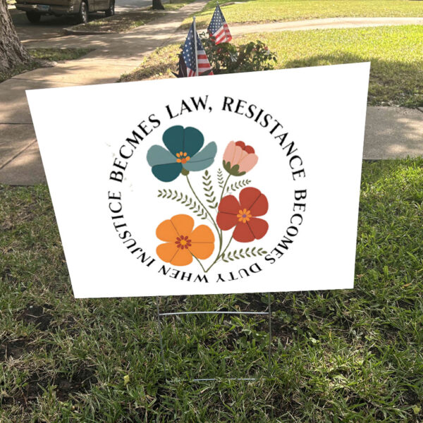 Subtle Anti Trump, Anti MAGA, Democrat Feminist Yard Sign