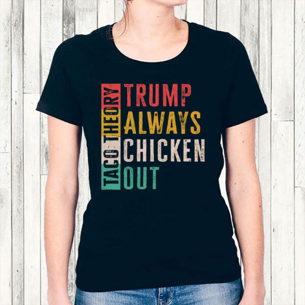Taco Theory - Trumps Always Chicken Out, Anti Trump 2025 T-Shirt
