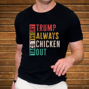Taco Theory - Trumps Always Chicken Out, Anti Trump 2025 T-Shirt