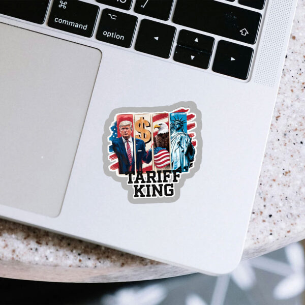 Tariff King, Anti-Trump - Trump Is A Racist 2025 Sticker, Car Magnet