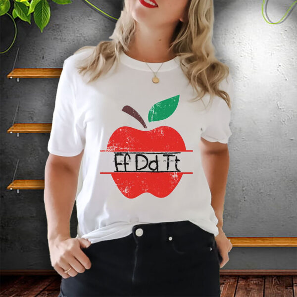 Teacher Apple FDT, Teacher F*ck Donald Trump 2025 T-Shirt